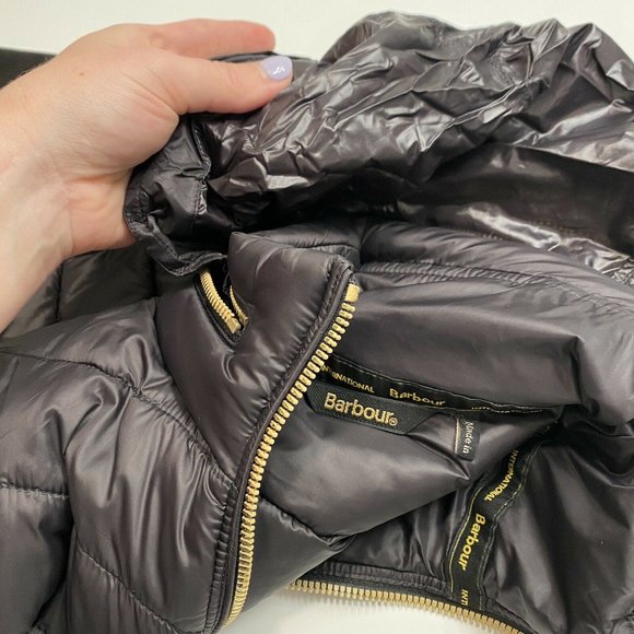 NEW Barbour International Black Jacket  Zip Size 6 - Picture 7 of 12